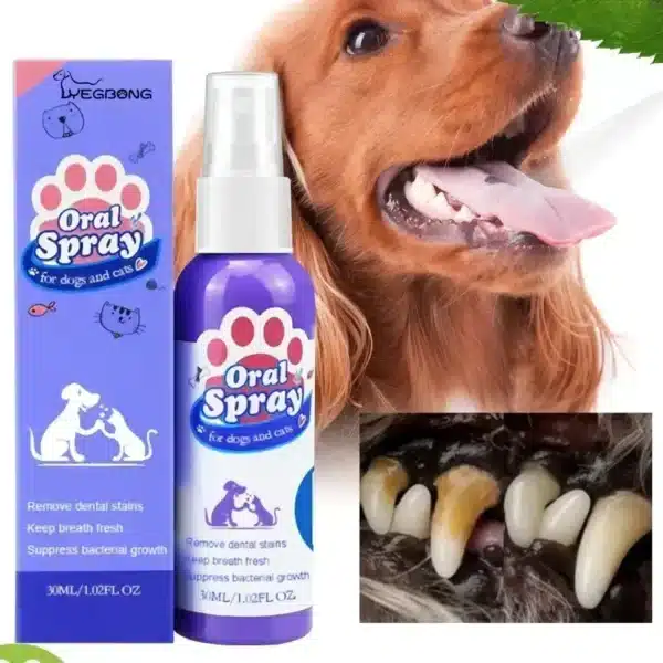 Natural Pet Teeth Cleaning Spray for Dogs
